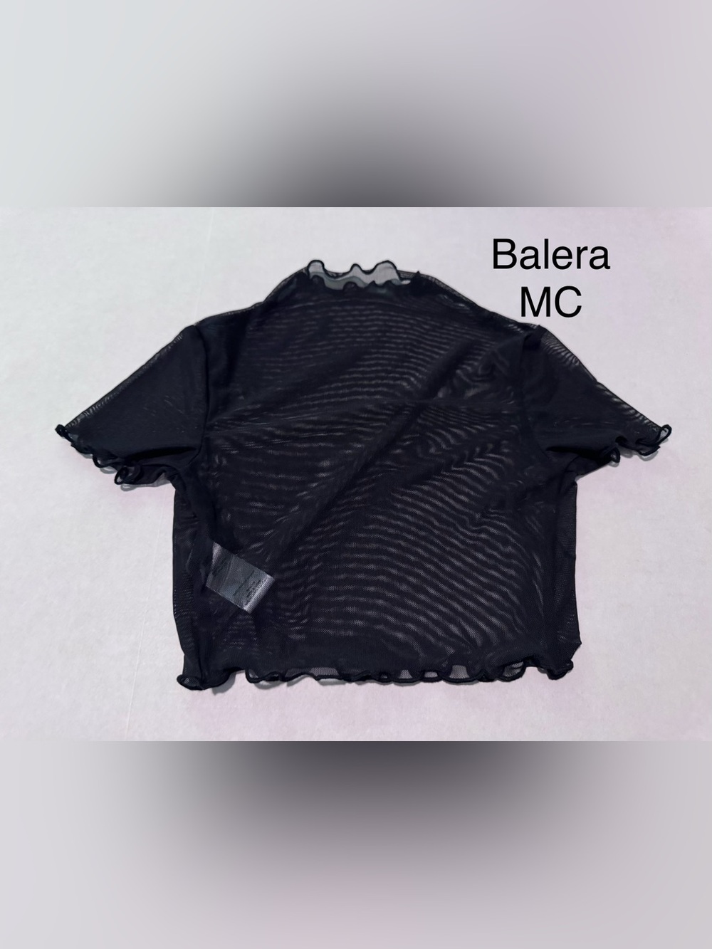 Balera Sheer Black Mesh Top MC